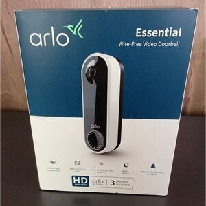 Arlo Doorbell Camera HD with Chime 2 - New -  Nightvision, 180 degree, Wirefree